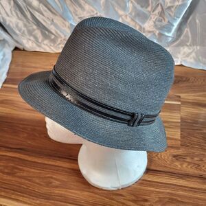 VTG Genuine Milan Weave Gray Non Spot Rain Resistant Straw Mens Hat Sz 7 1/8 USA